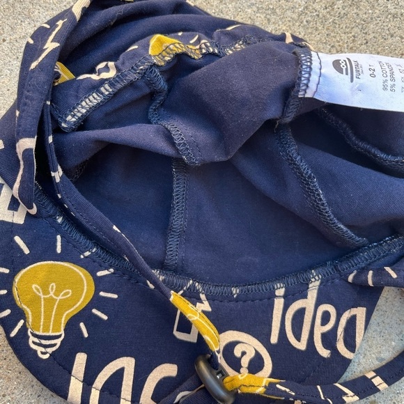 Kid's Furtalk Hat Multicolor Logo All-Over 0-2T Sun Protection Light NWT Travel - Picture 8 of 11